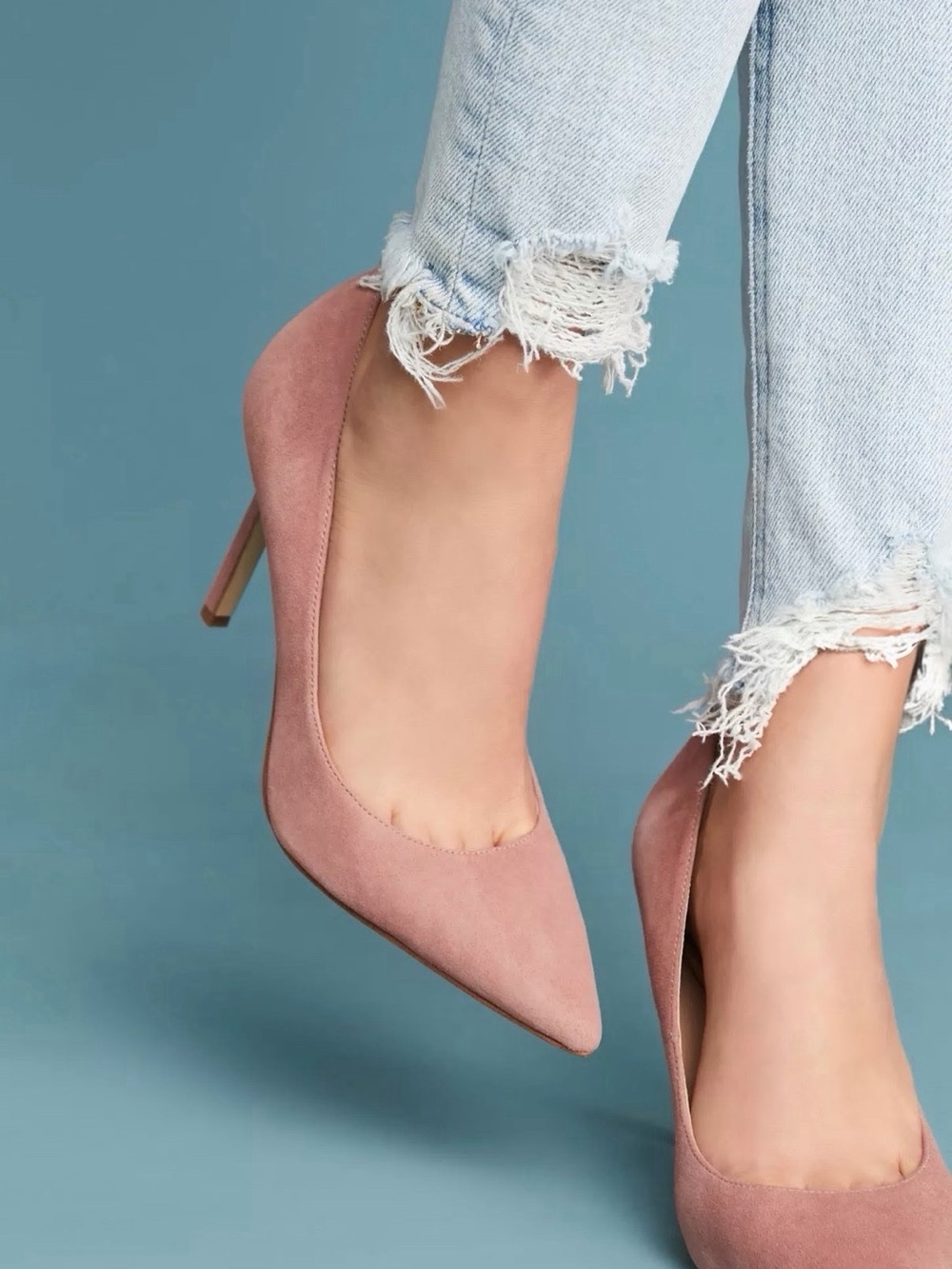 Sam Edelman Pointed-Toe Pink Suede Stiletto Pumps + A LITTLE GIFT 🎁